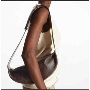 DARK BROWN COS CROSSBODY BAG